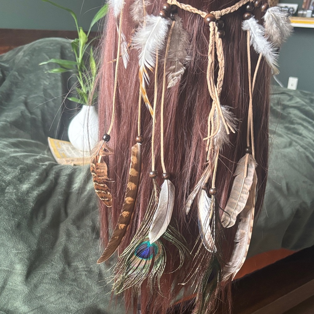 Boho Festival Feather Hair dress - Picture 3 of 3